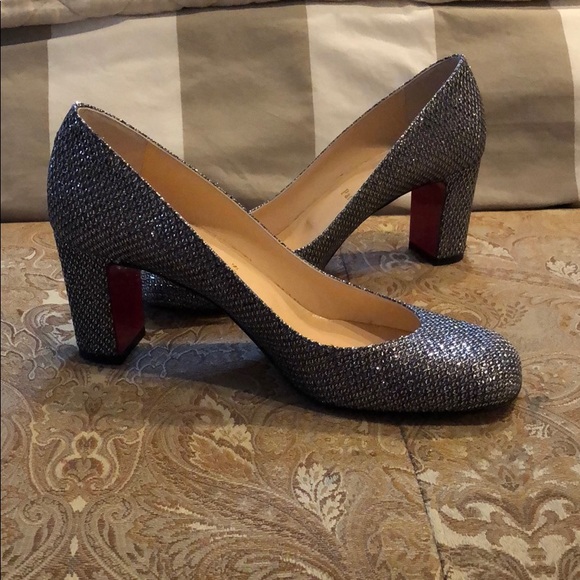 christian louboutin block heel pump